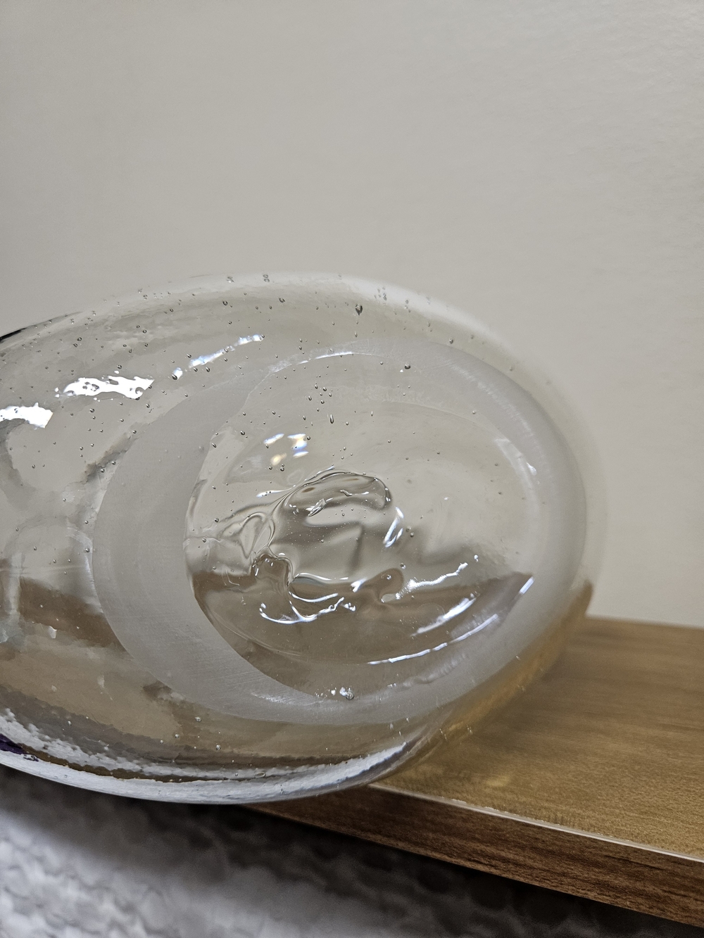 Bubble Glass Handbag Purse Vase - Transparent - Picture 6 of 10